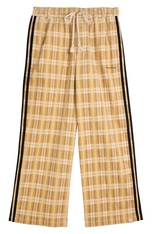 Adidas X Song For The Mute Gender Inclusive Adi006 3-stripes Plaid Track Pants In Brown