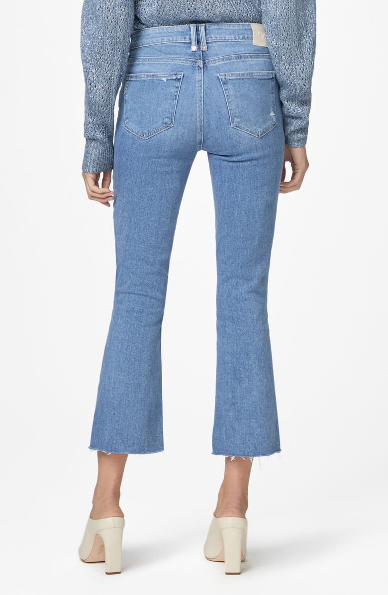 PAIGE Colette Raw Hem Crop Flare Jeans, Alternate, color, Austyn Destructed W/ Live Hem