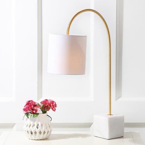 Fisher Marble/Brass LED Table Lamp