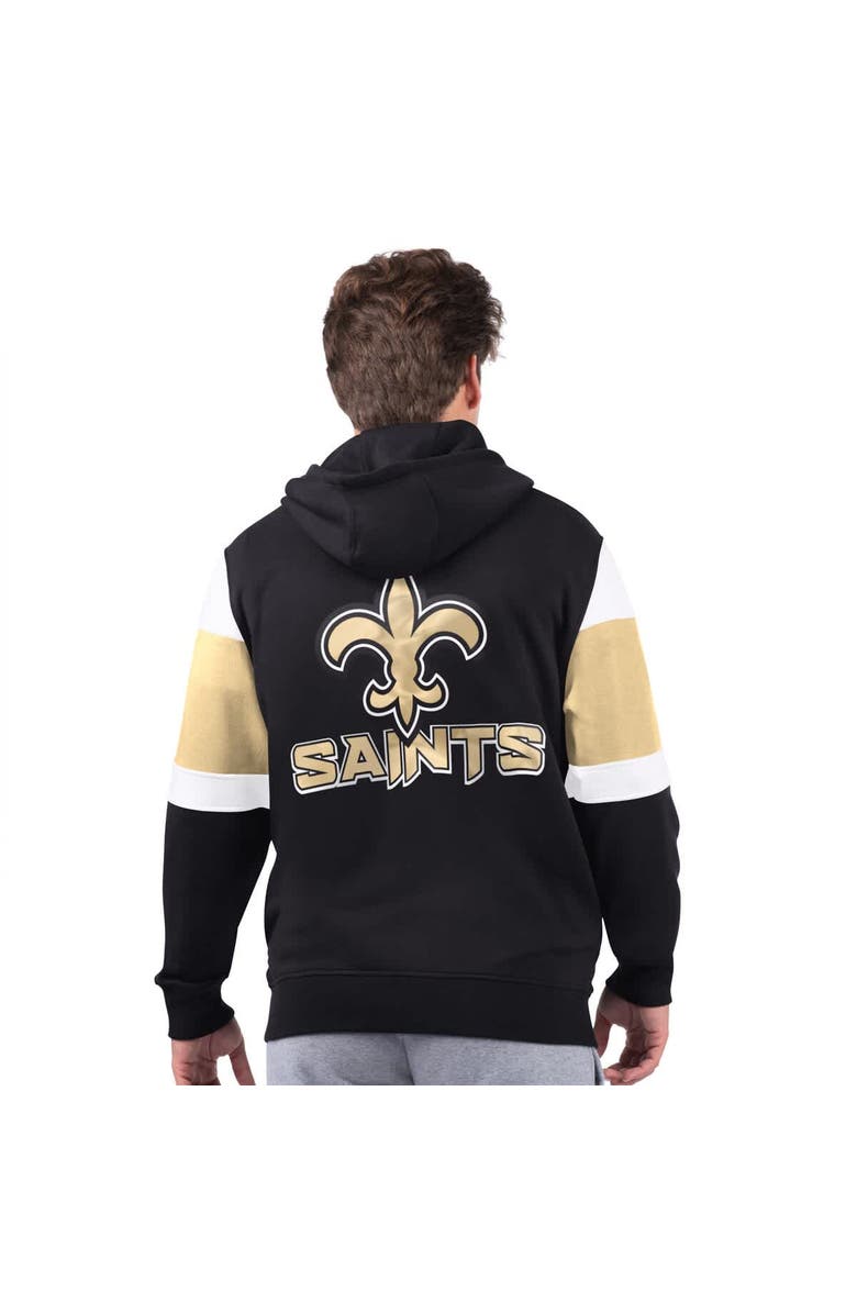 STARTER Men's Starter Black New Orleans Saints Extreme Full-Zip Hoodie, Alternate, color, Black