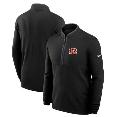 Men's Nike Black Cincinnati Bengals Lightweight Victory Performance Half-Zip Pullover
