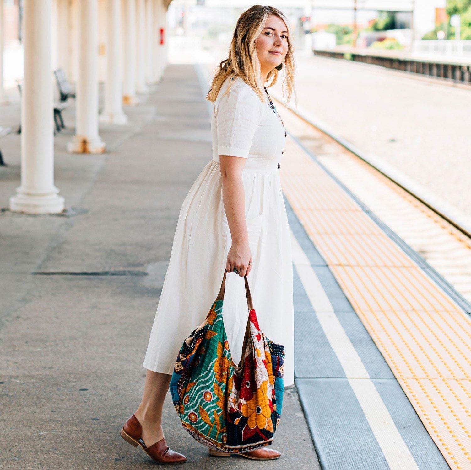 Sari Shop Slouchy Bag, Alternate, color, Multi