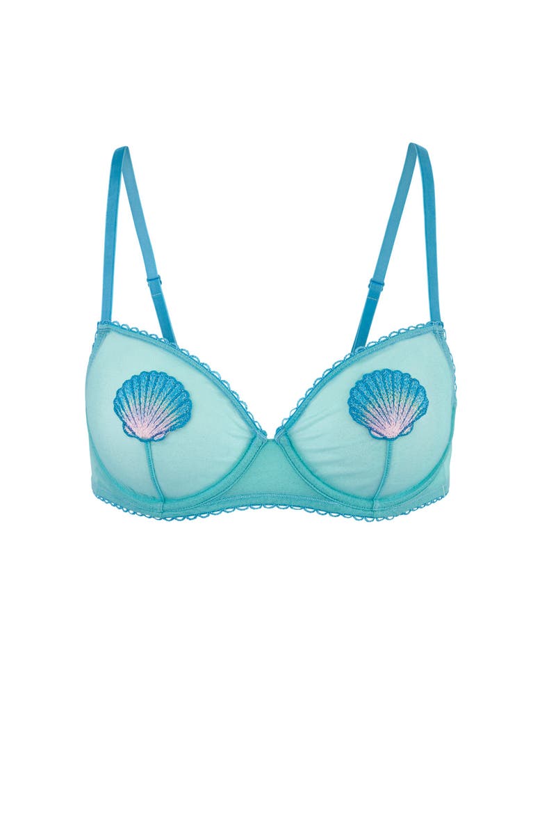 Alyshia Unlined Demi Bra, Main, color, Novelty blue