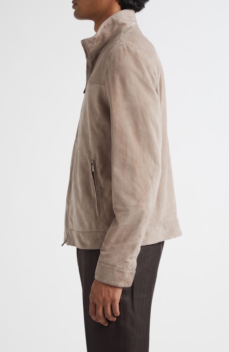 Thom Sweeney Suede Jacket, Alternate, color, Taupe