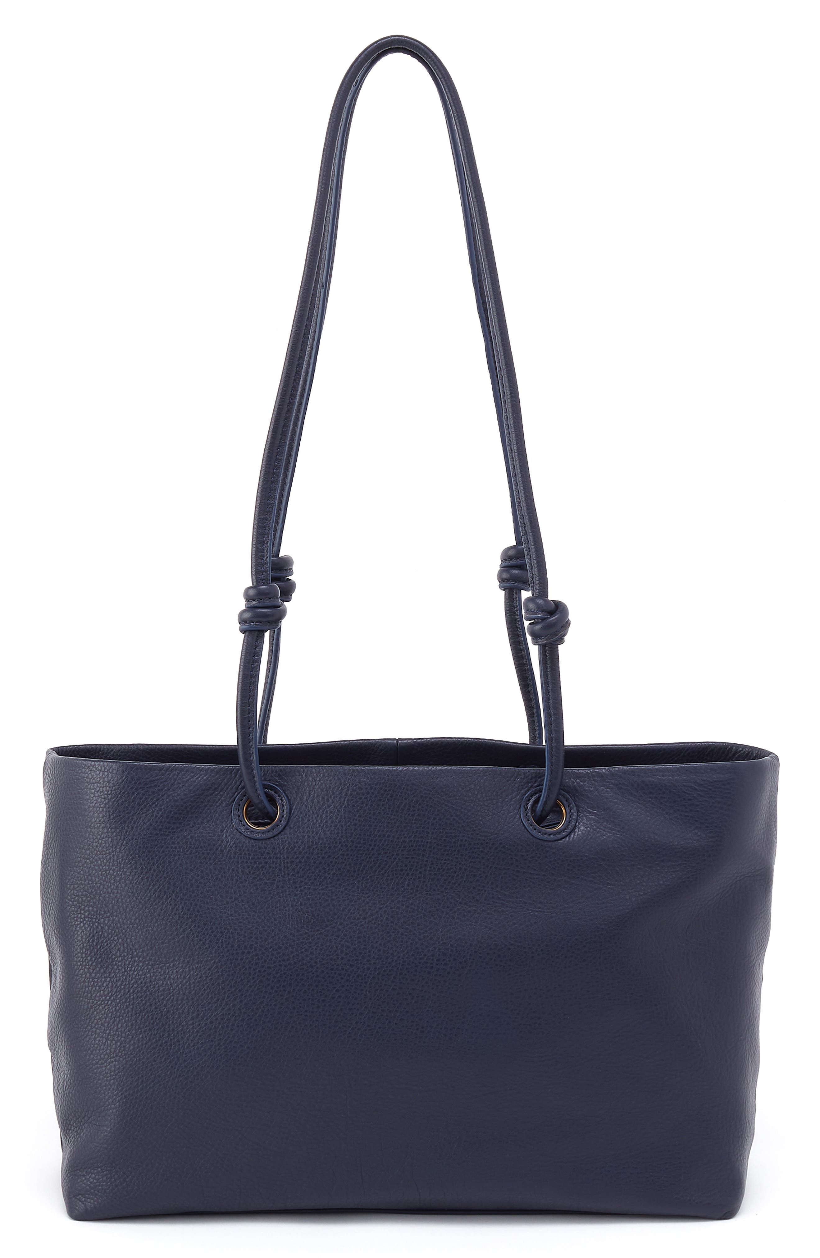 Softie Leather Tote, Alternate, color, INK NAVY
