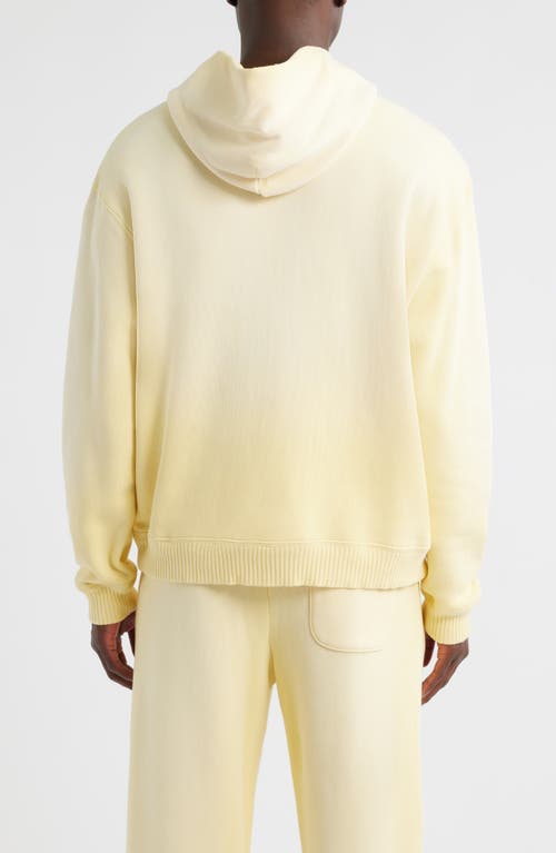 Elwood Core Oversize Organic Cotton Brushed Terry Hoodie In Yellow