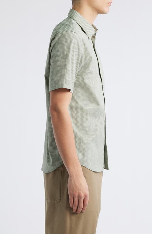 Theory Irving Short Sleeve Button-up Shirt In Green