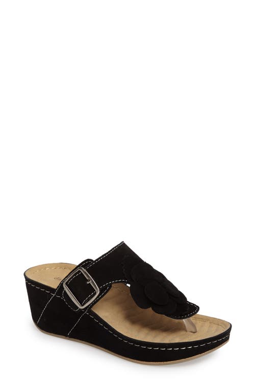David Tate Spring Platform Wedge Sandal In Black