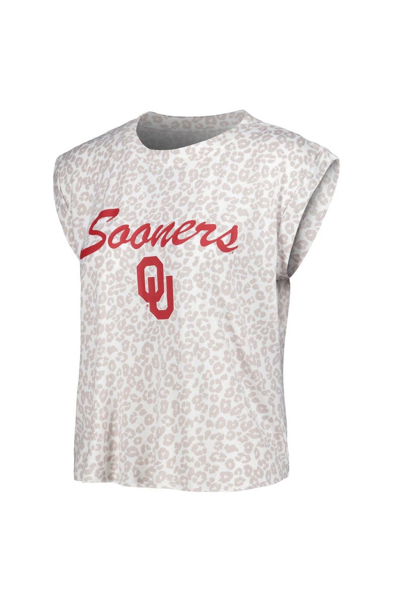 CONCEPTS SPORT Women's Concepts Sport Cream Oklahoma Sooners Montana T-Shirt & Shorts Sleep Set, Alternate, color, Cream