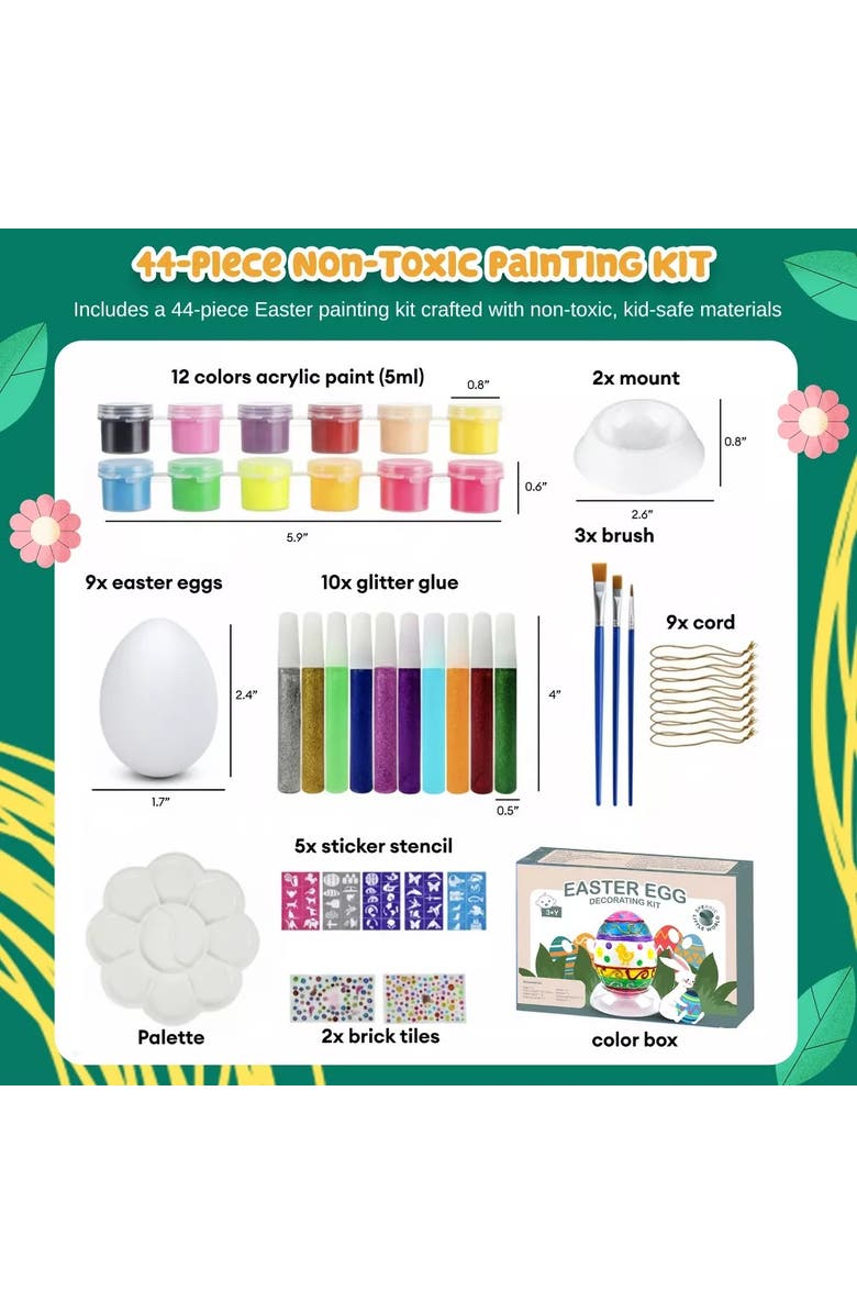 Sperric DIY Easter Egg Painting Craft Set, Alternate, color, Multicolor