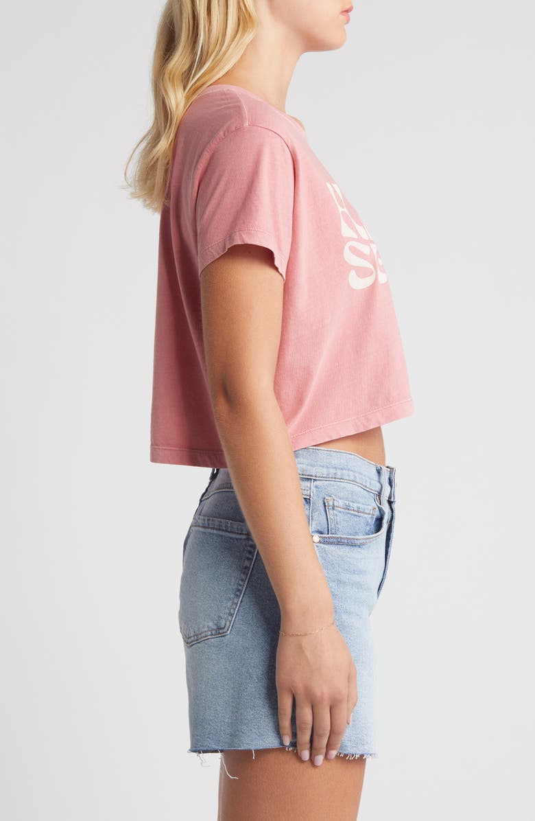 Roxy Kinda Salty Cotton Graphic Crop T-Shirt, Alternate, color, 