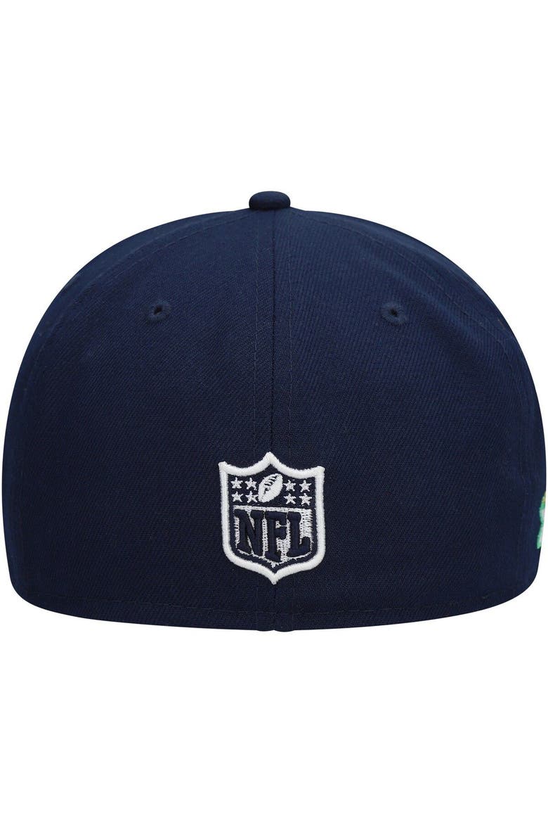 Men's New Era College Navy Seattle Seahawks Super Bowl XLVIII Citrus Pop 59FIFTY Fitted Hat, Alternate, color, Navy