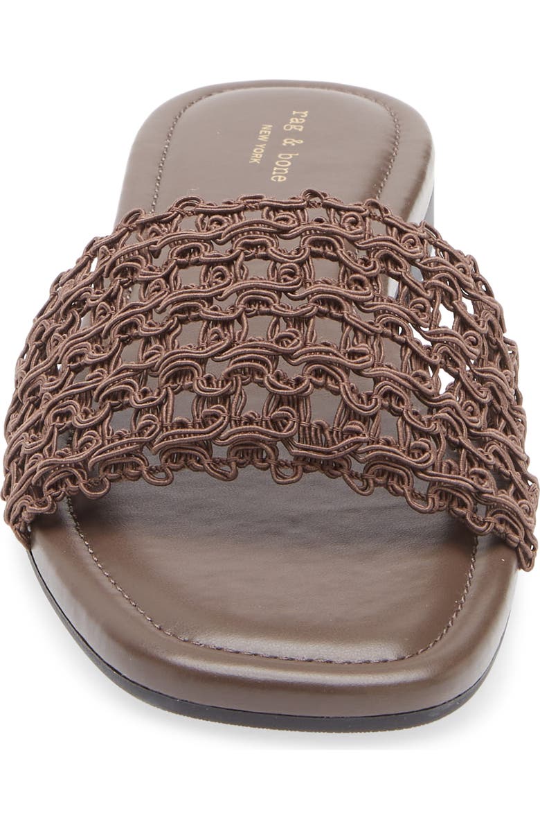 rag & bone Ellie Slide Sandal, Alternate, color, Dark Mocha Mesh