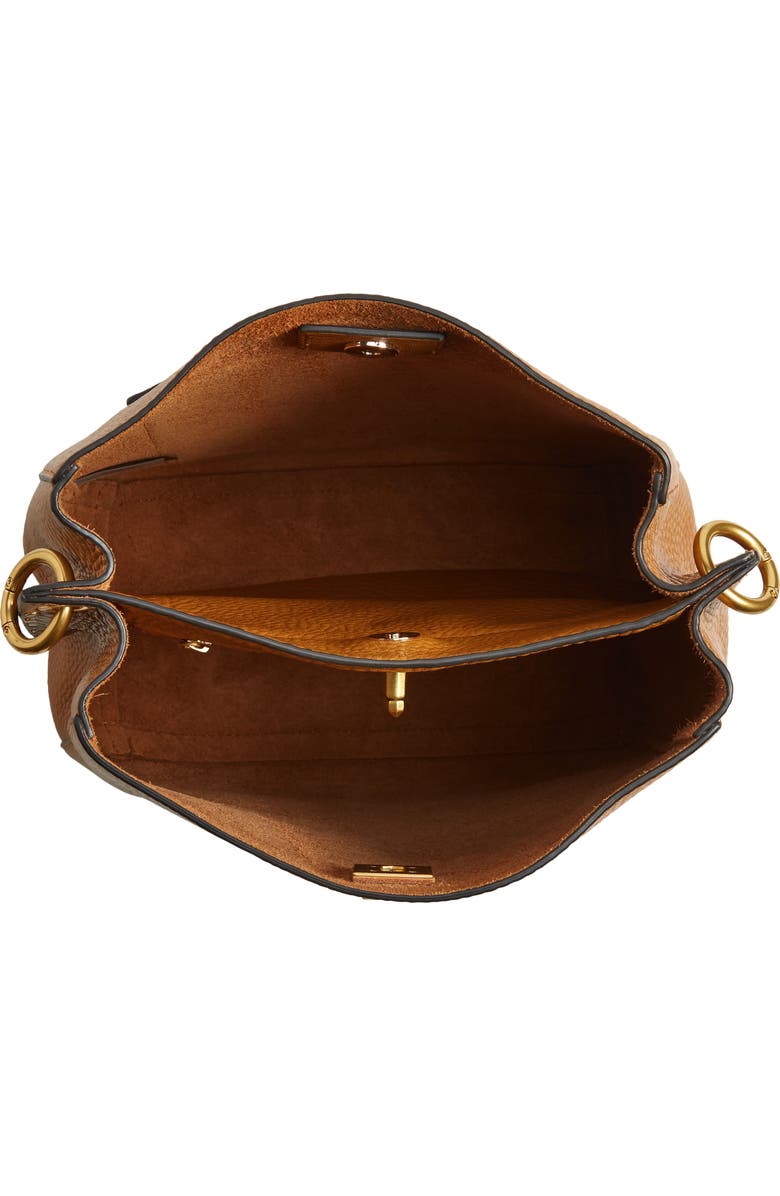 Rebecca Minkoff Darren Deerskin Leather Shoulder Bag, Alternate, color, Caramello