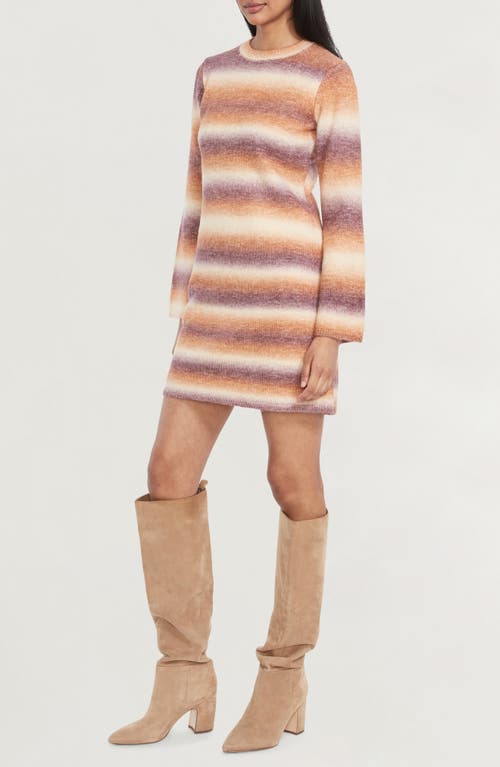 The Good Journey Stripe Long Sleeve Sweater Dress In Multi