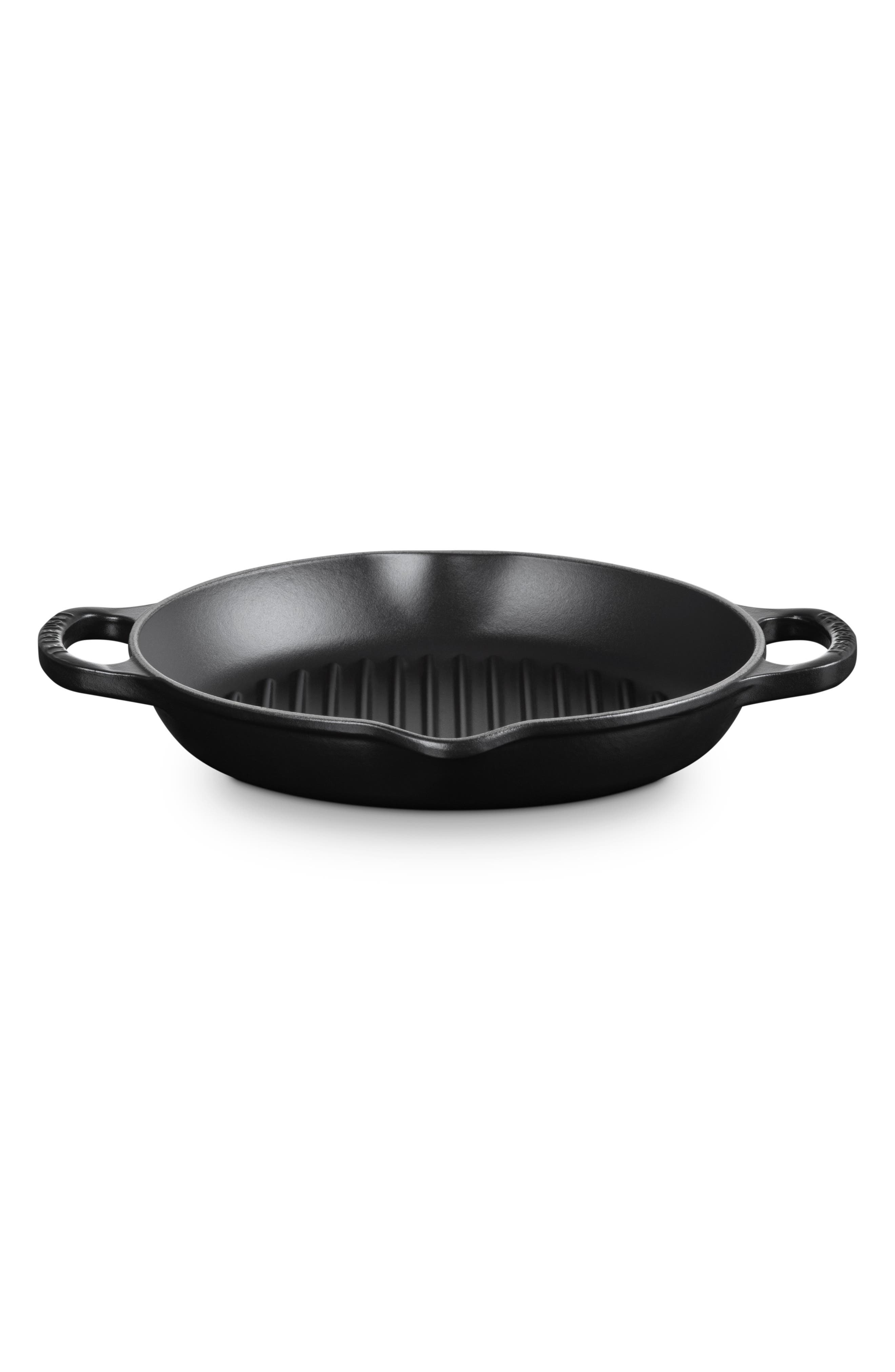 Signature Deep Round Enamel Cast-Iron Grill Pan - Thumbnail 3
