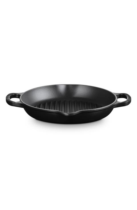 Signature Deep Round Enamel Cast Iron Grill Pan