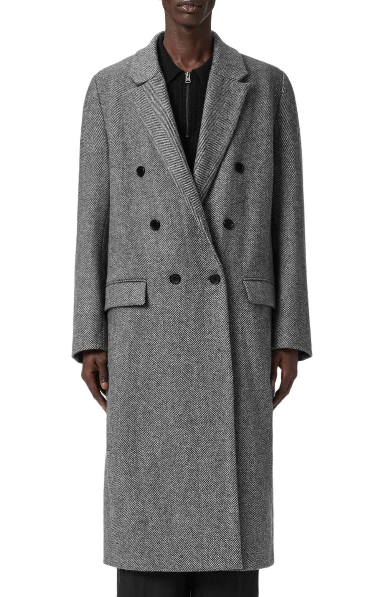 Ezra Oversize Wool Herringbone Topcoat - image 2