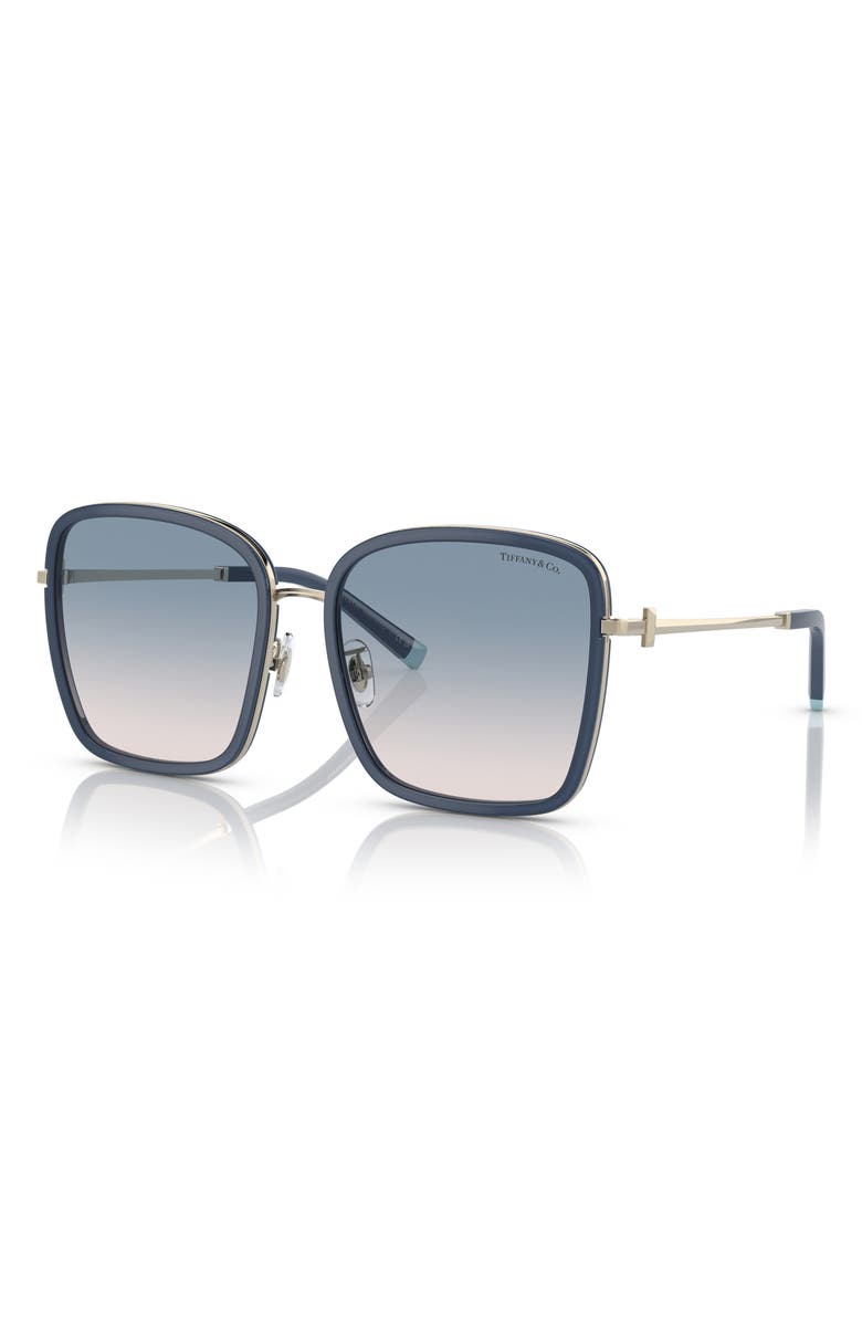 Tiffany & Co. 59mm Gradient Square Sunglasses, Alternate, color, Opal Blue