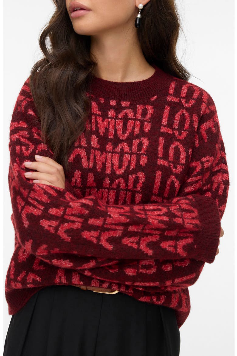 Love Pullover Sweater, Main, color, SYRAH DETAIL MELANGE