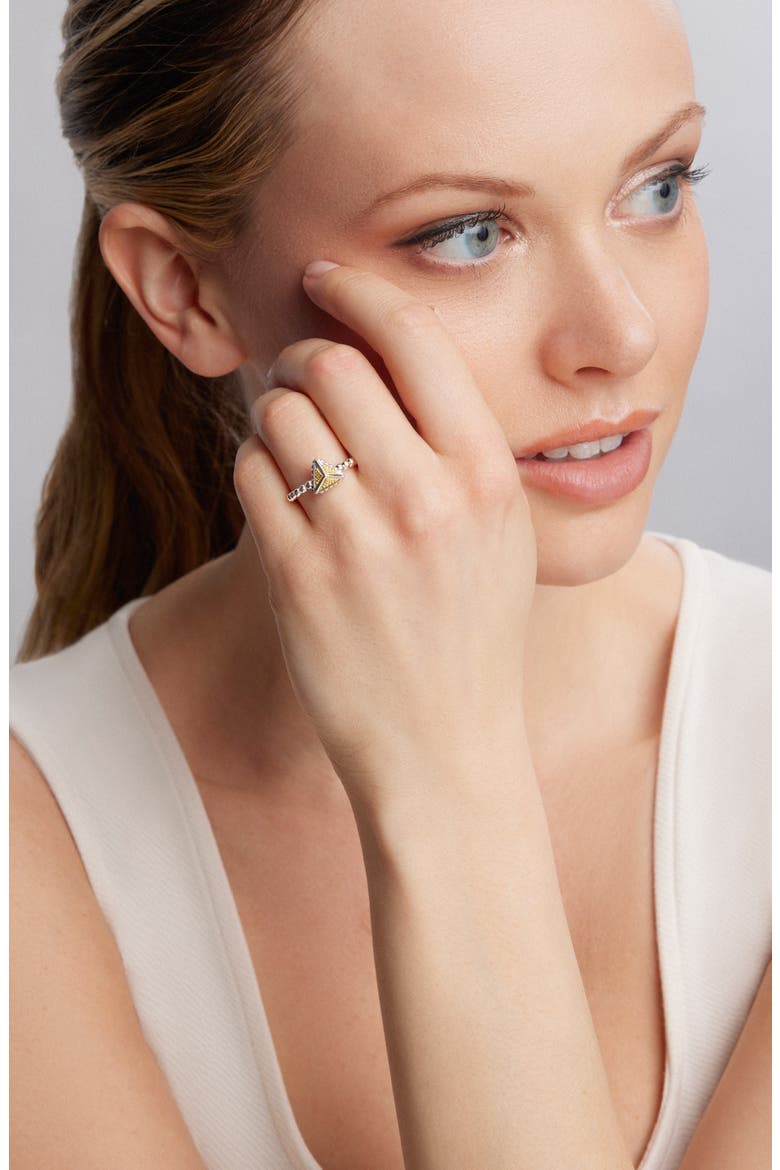 KSL 9mm Pyramid Stacking Ring, Alternate, color, SILVER