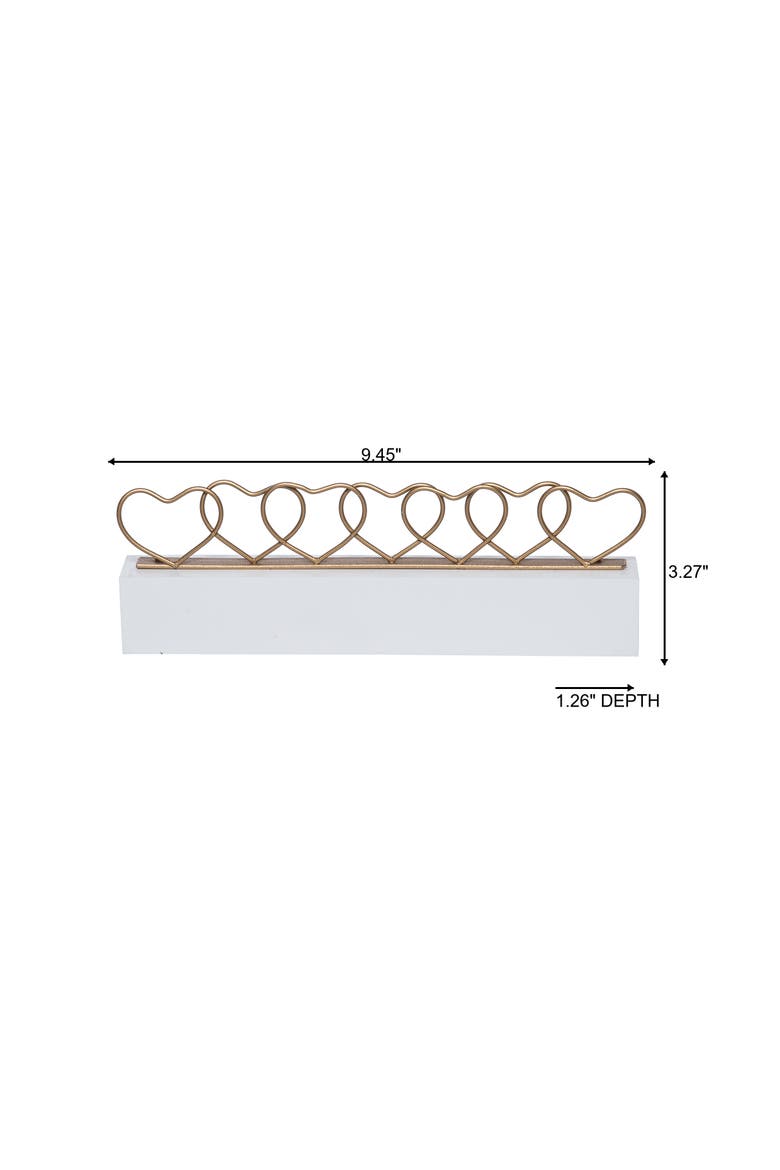 MDF and Metal Heart Card Holder White for Display and Entertaining, Alternate, color, Multicolored