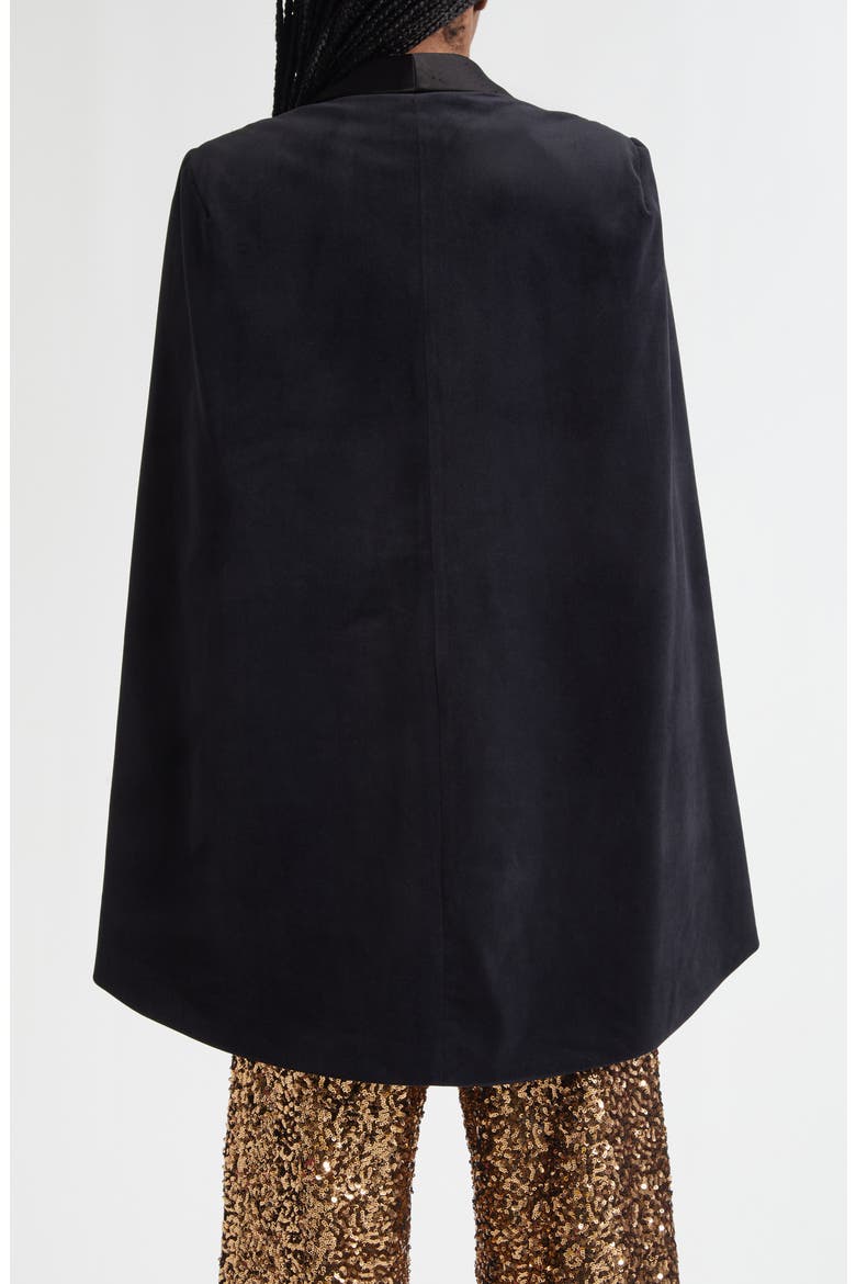 Esther Shawl Collar Velvet Jacket, Alternate, color, BLACK