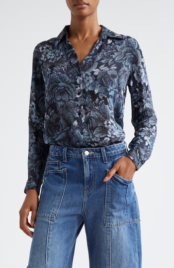 L Agence Nina Silk Blouse