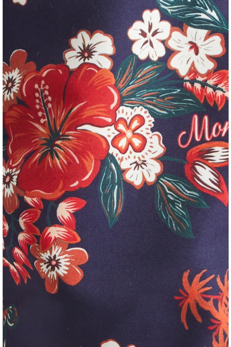 Floral Swim Trunks, Alternate, color, NAVY/ RED FLORAL
