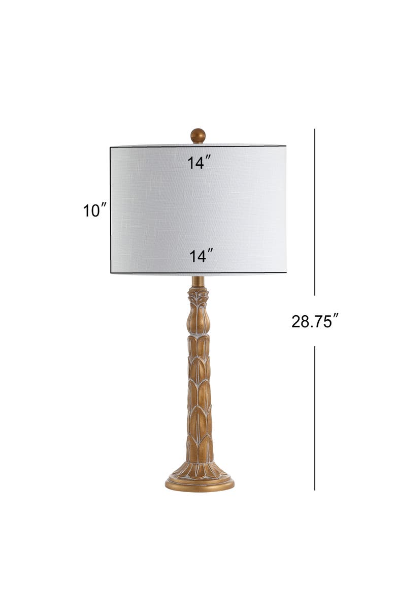 JONATHAN Y Blanche 28.7" Resin LED Table Lamp, Antique Gold, Alternate, color, Antique Gold