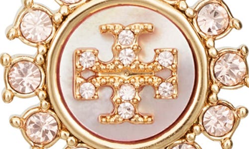 Tory Burch Kira Crystal Stud Earrings In Gold