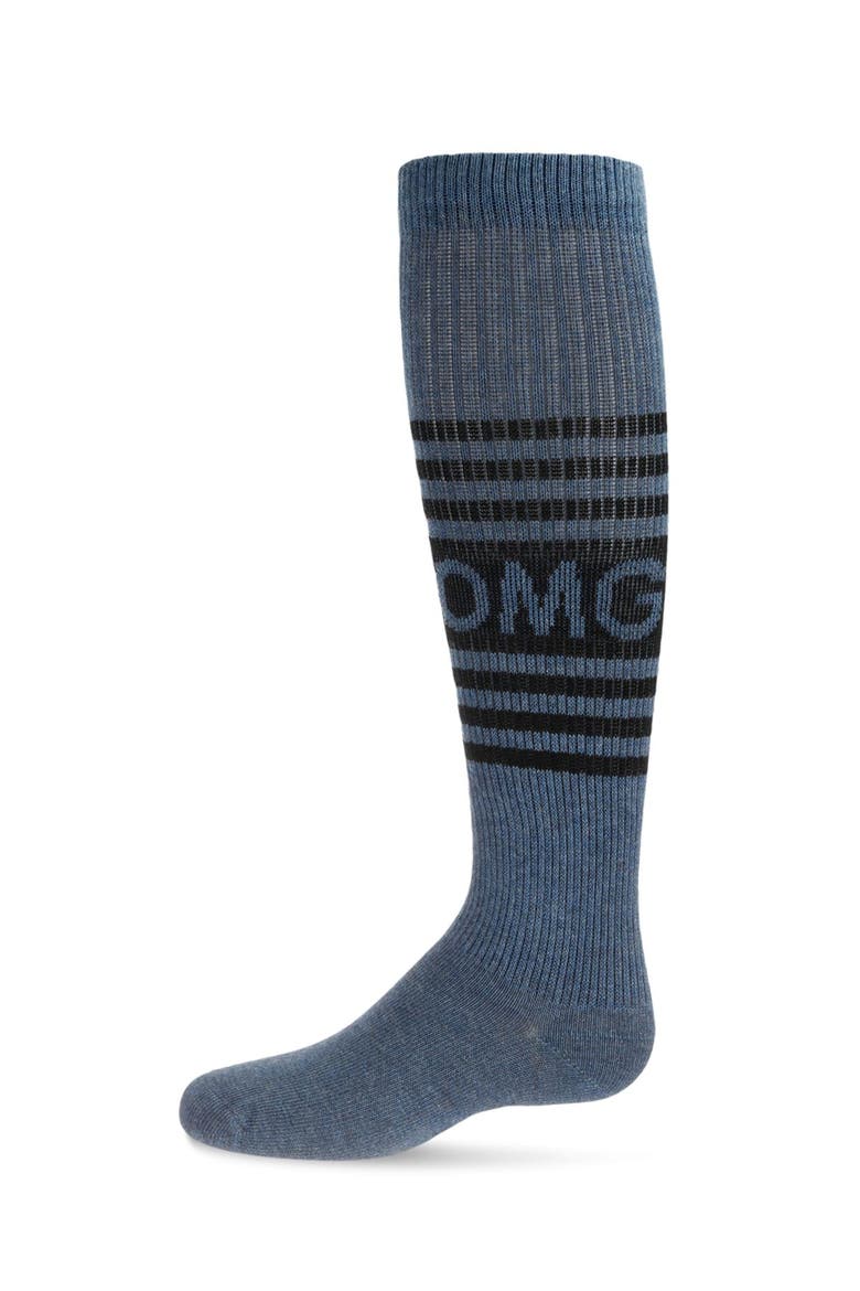 OMG Knee High Sock, Main, color, Med Denim Heather