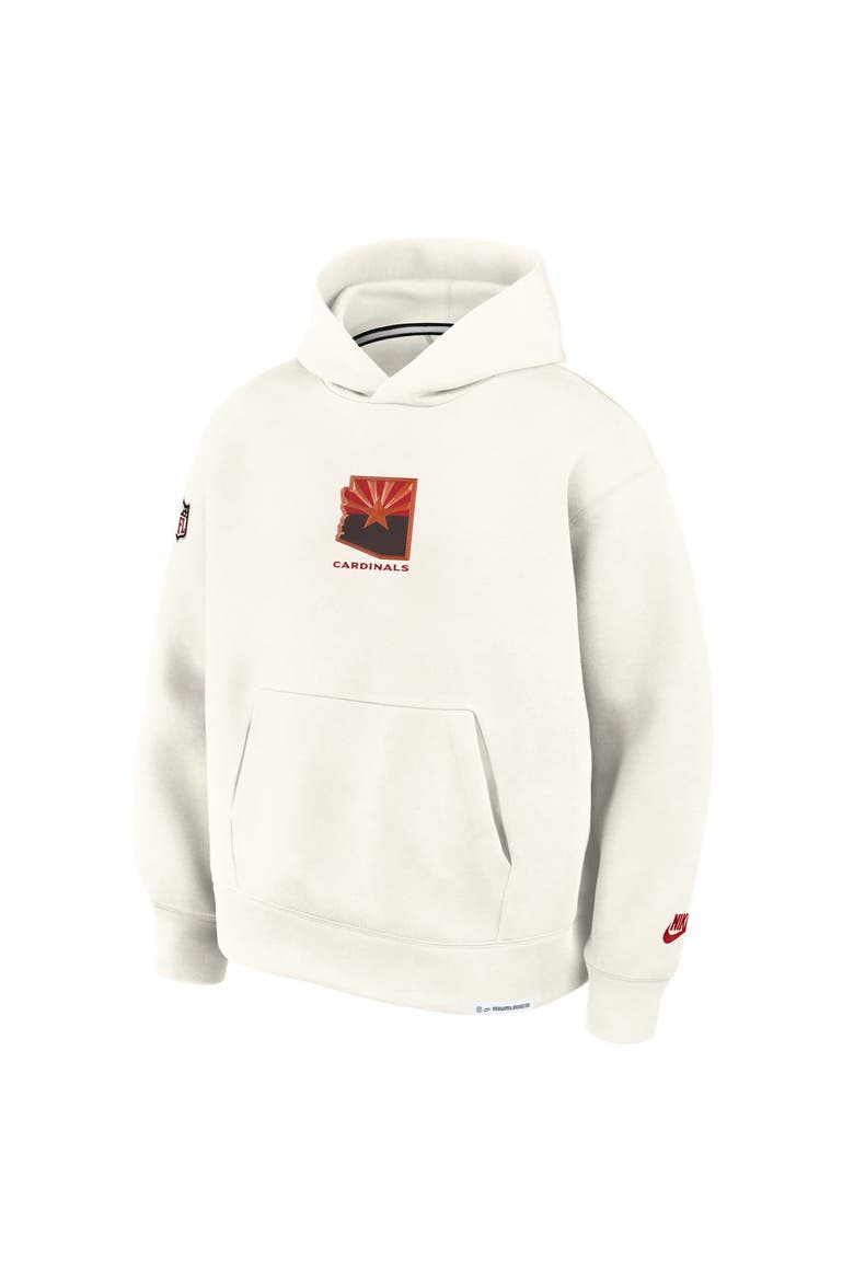 Men's Nike  Natural Arizona Cardinals Rivalries Collection Oversized Tech Fleece Hoodie, Alternate, color, Natural