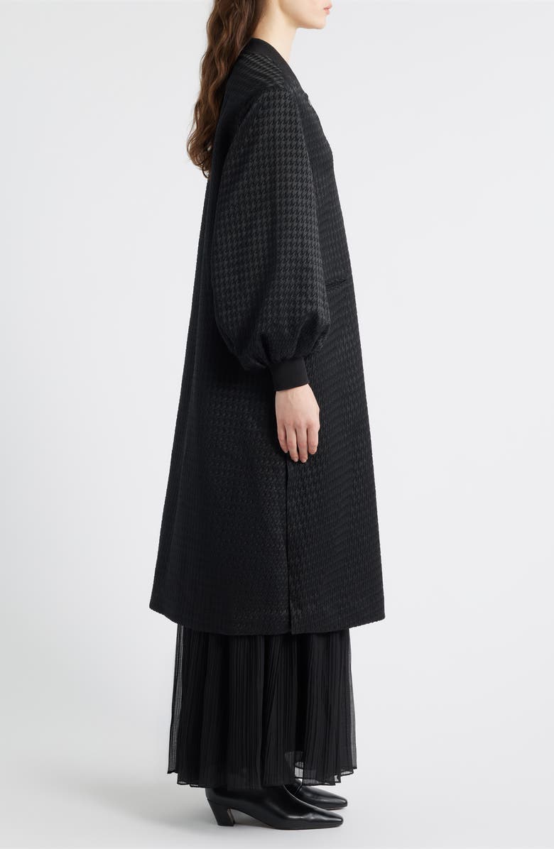 dRA Cameron Balloon Sleeve Wool Blend Long Coat, Alternate, color, Black