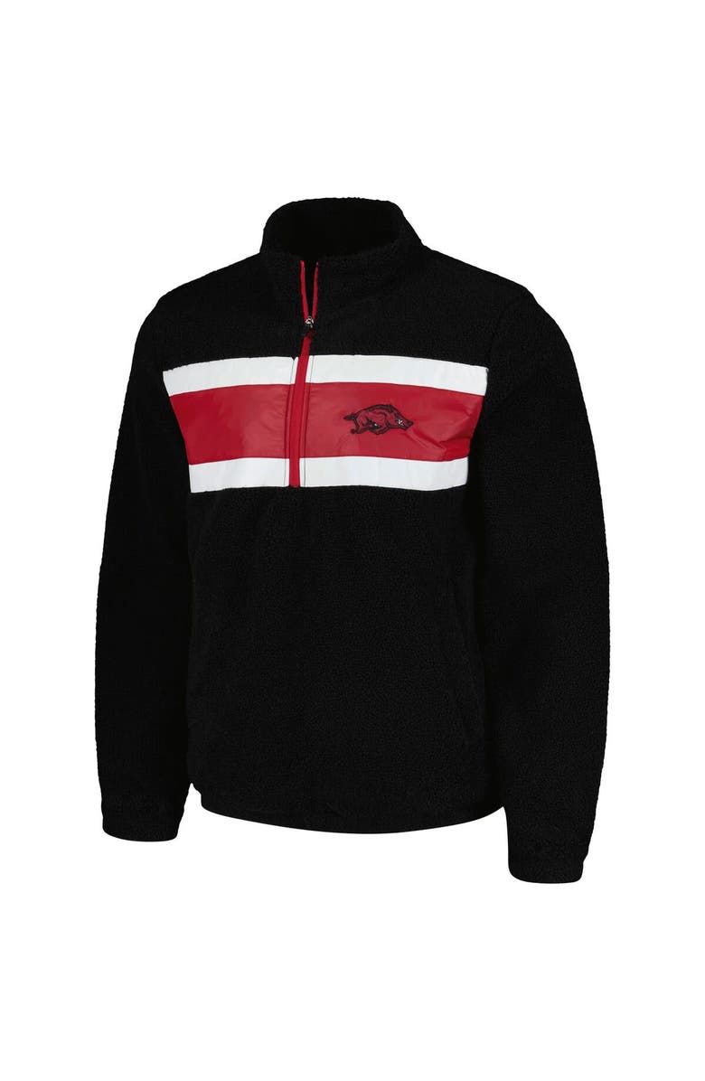 G-III SPORTS BY CARL BANKS Men's G-III Sports by Carl Banks Black Arkansas Razorbacks Pinch Runner Half-Zip Top, Alternate, color, Black