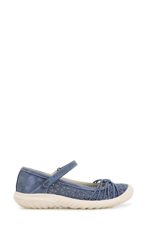 Jbu Ramy Mary Jane Flat In Navy Shimmer