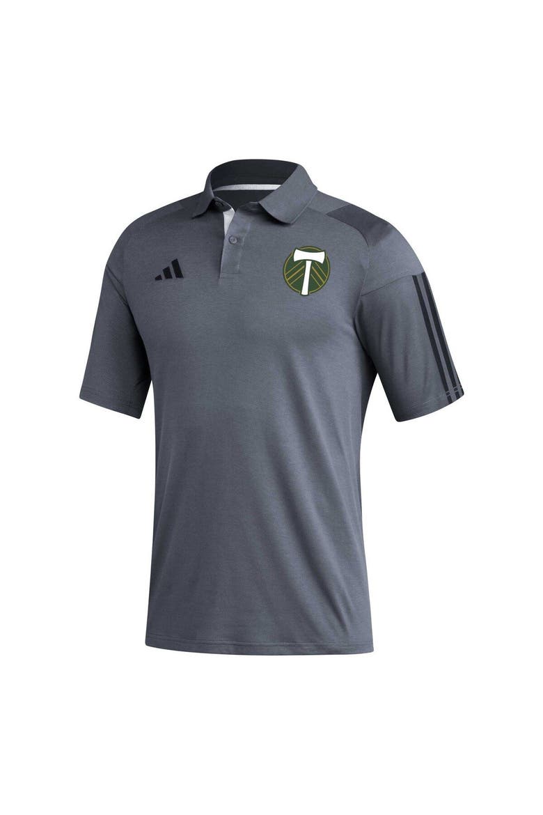 Men's adidas Gray Portland Timbers 2023 On-Field Training Polo, Alternate, color, Gray