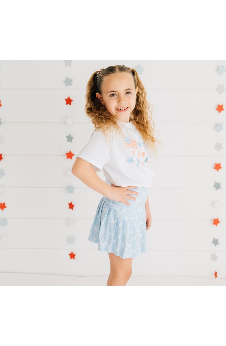 Sweet Wink Patriotic Watercolor Short Sleeve T-Shirt, Alternate, color, White