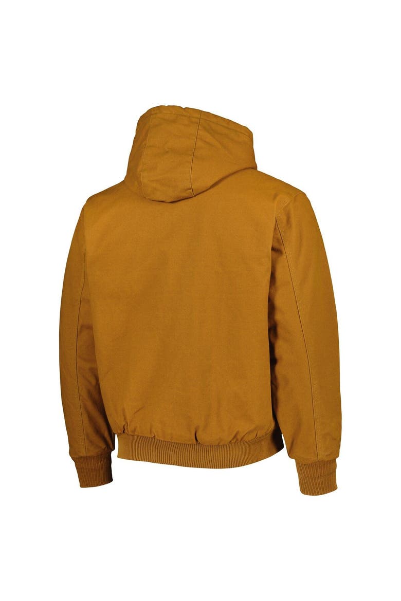 Men's Dunbrooke Tan Wisconsin Badgers Dakota Full-Zip Hoodie, Alternate, color, Brown