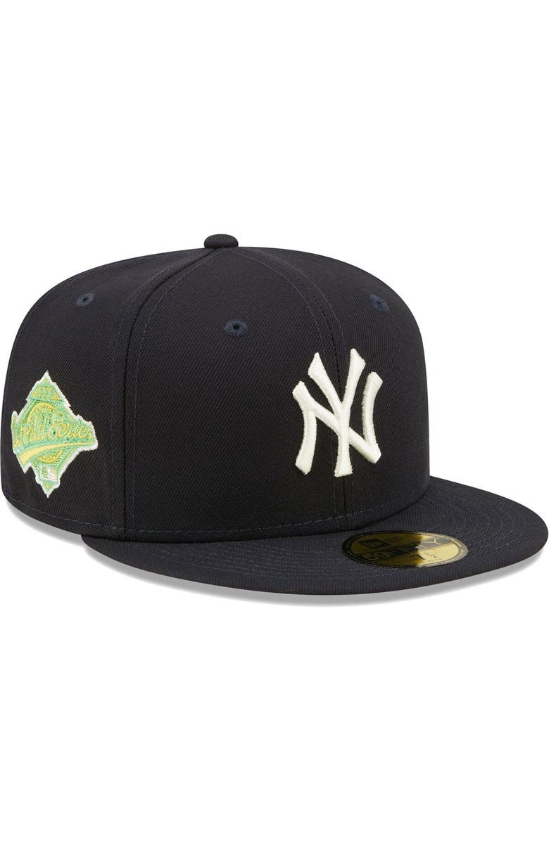 New Era Men's New Era Navy New York Yankees 1996 World Series Champions Citrus Pop UV 59FIFTY Fitted Hat, Main, color, 