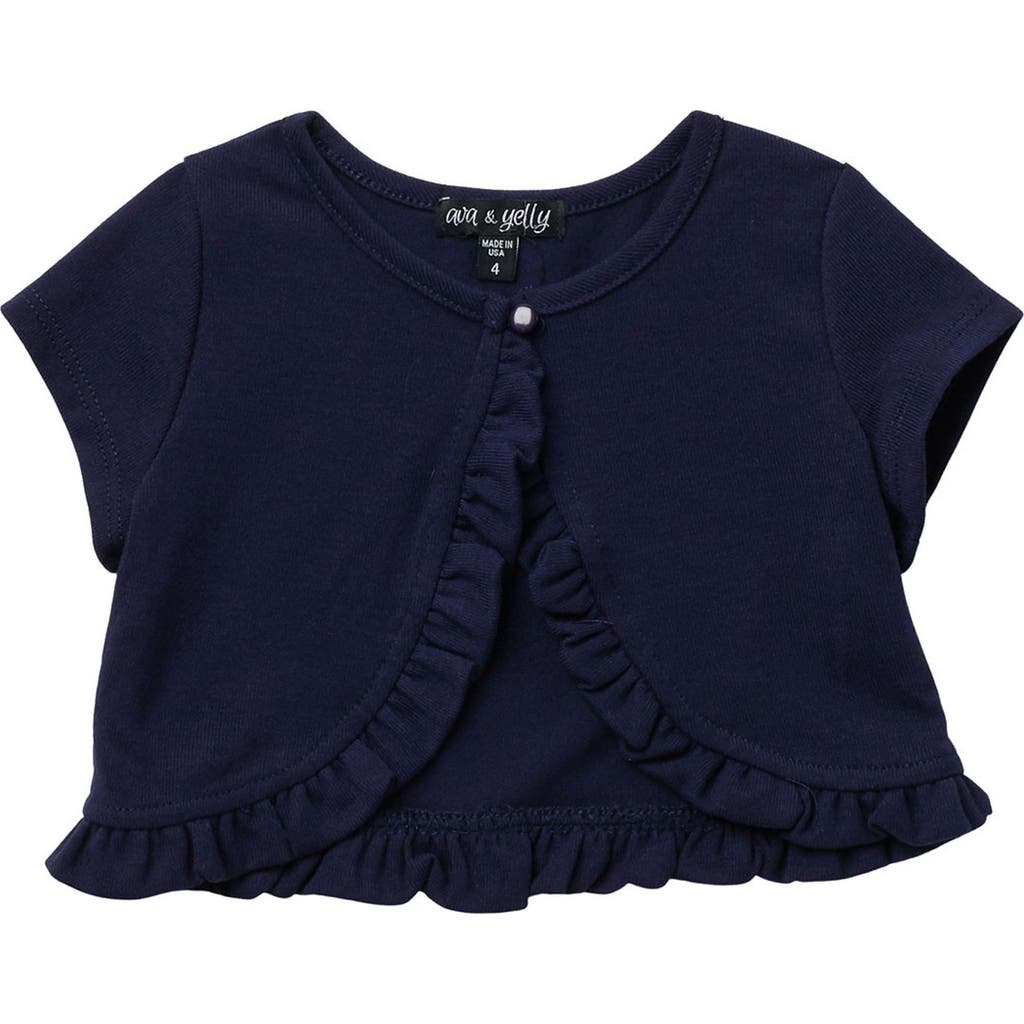 Ava & Yelly Ruffle Edge Cardigan Sweater