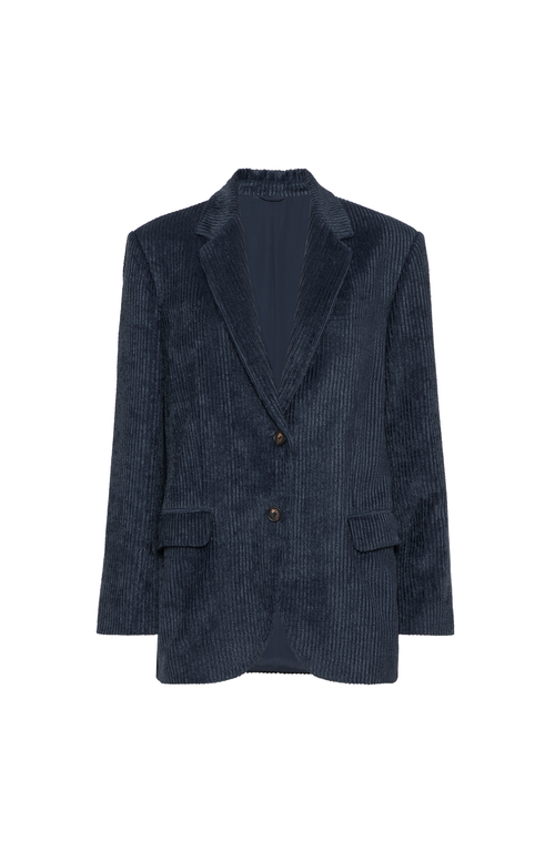 Brunello Cucinelli Corduroy Blazer In Blue