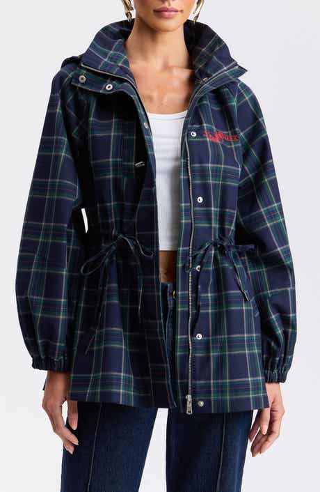 Plaid Hooded Anorak