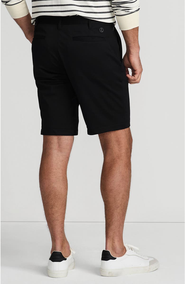 Lands' End Traditional Fit 9" Flex Performance Golf Shorts, Alternate, color, Black
