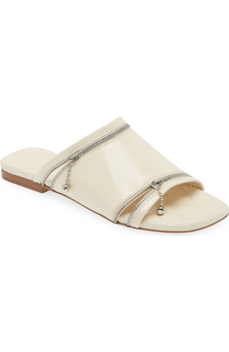 Burberry Zip Detail Slide Sandal, Main, color,