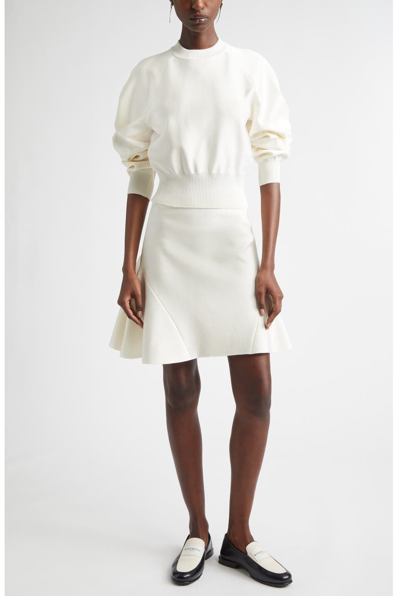 Flared Knit Skirt, Alternate, color, IVORY