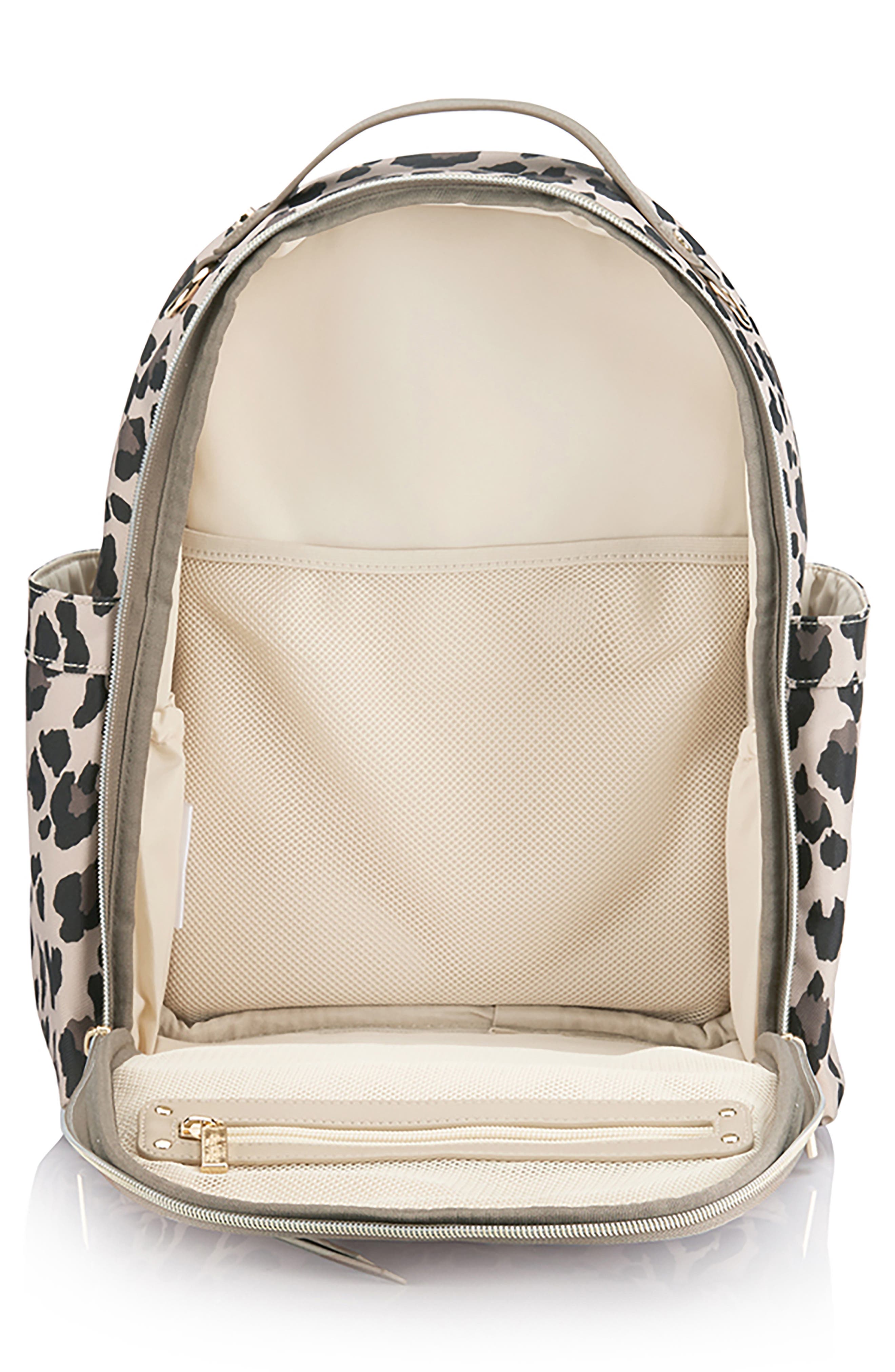 Itzy Ritzy Mini Leopard Faux Leather Diaper Backpack, Alternate, color, 