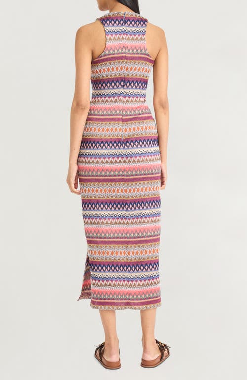 The Good Journey Sleeveless Stripe Knit Maxi Sundress In Purple