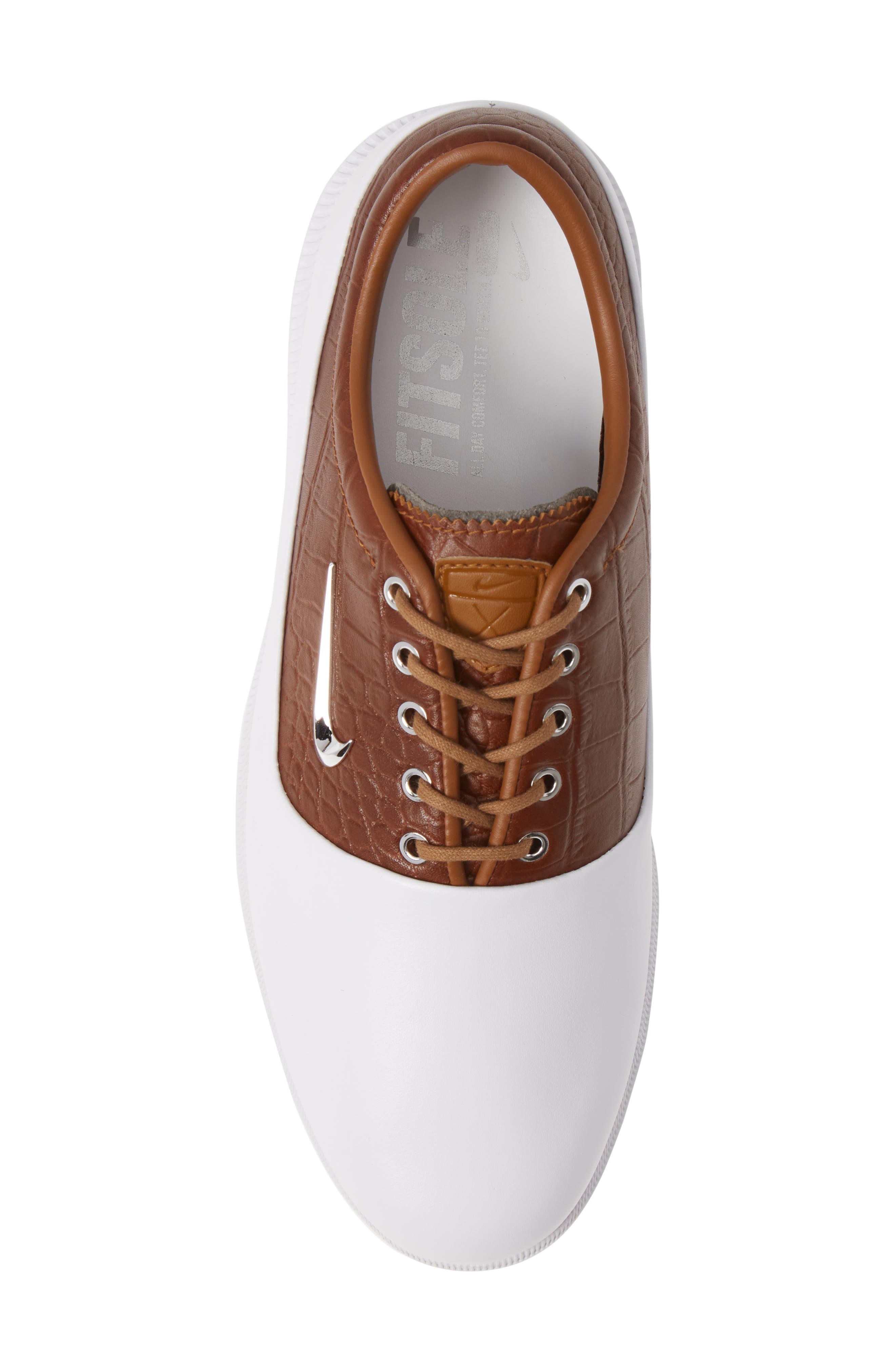 Air Zoom Victory Tour Waterproof Golf Shoe, Alternate, color, WHITE/ CHROME/ LIGHT TAN