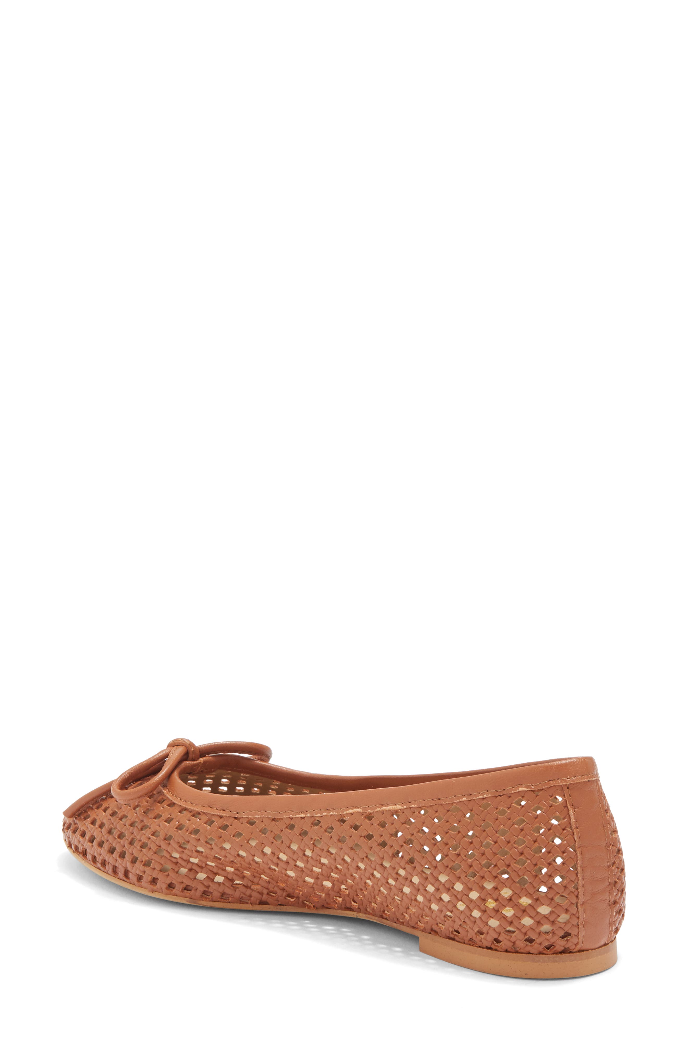 Bruno Magli Janina Woven Flat, Alternate, color, Cognac